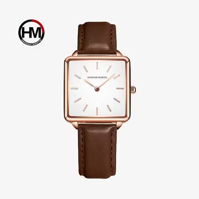 Montre femme en cuir HANNAH MARTIN, modèle HM-108L