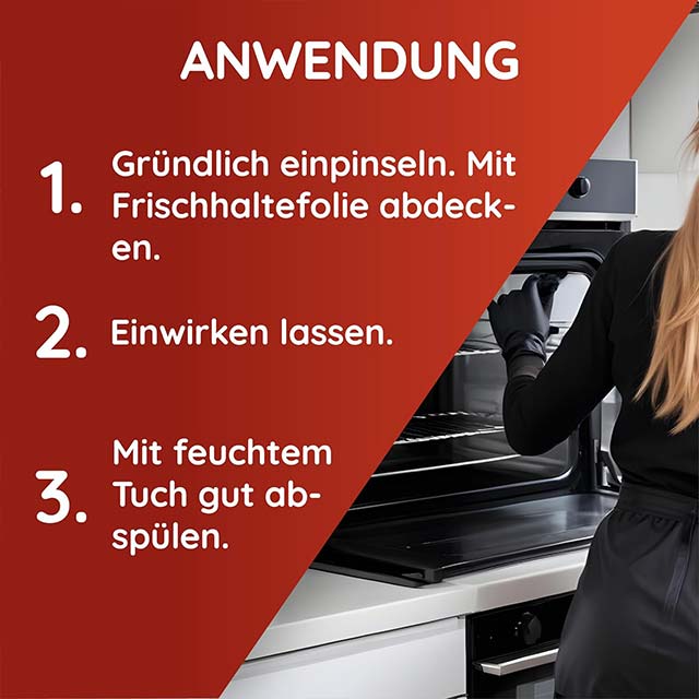 hauszauber® Oven & Grill Cleaner Extra Strong 1000ml – Heavy Duty Gel Paste for Dissolving Tough Encrustations & Burned Grease, No Heating or Scrubbing Required