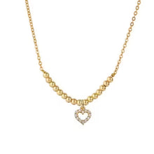 Collier pour femme avec pendentif cœur en zircon (EGN031)