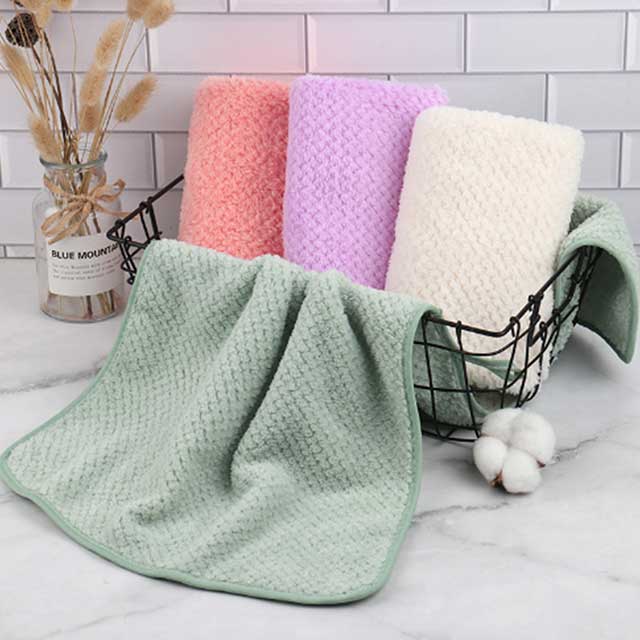 High Density Coral Fleece Hair Drying Towel – Soft Microfiber Hand, Face & Hair Towel, Strong Absorbent & Quick Drying
