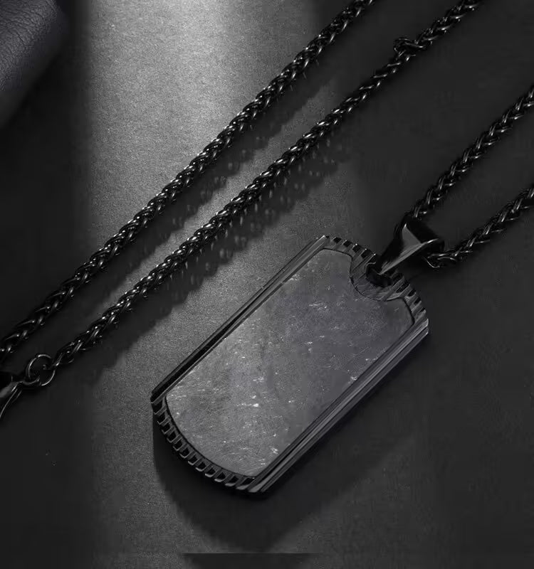 High Quality Royal Tag Stainless Steel Men Necklace (EGN023)