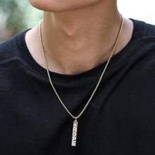 "HOPE" Rectangular Tag Pendant Unisex Necklace (EGN125)