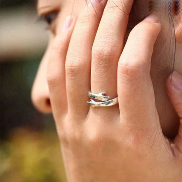 Bague unisexe ajustable en forme de câlin (EGR001)