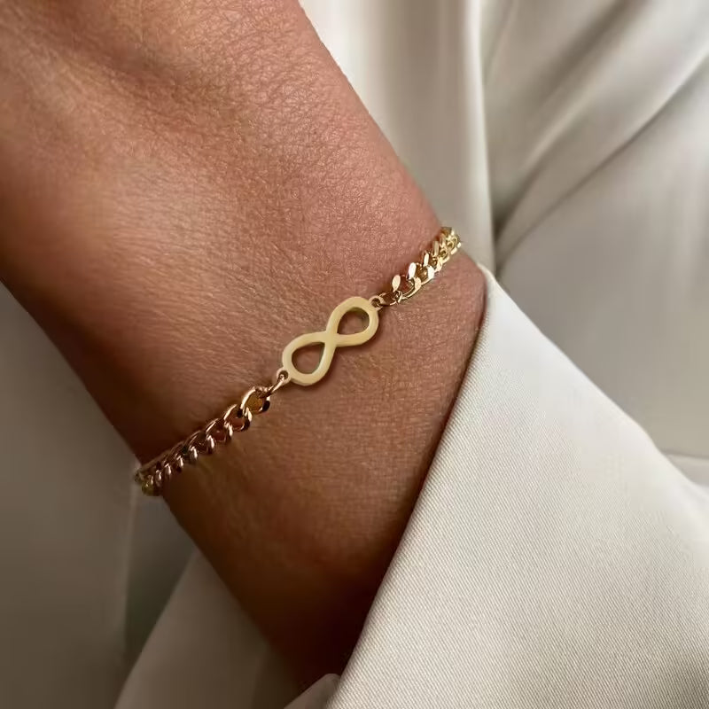 Infinity Stainless Steel Women Bracelet (EGBT385)