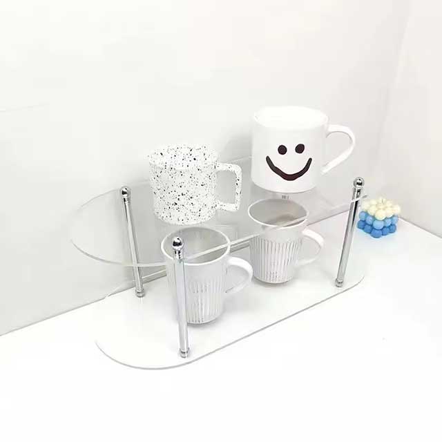 INS Style Acrylic Storage Rack – Multi-Layer Bathroom Shelf & Countertop Organizer for Cosmetics, Coffee Cups, and Desktop Decor