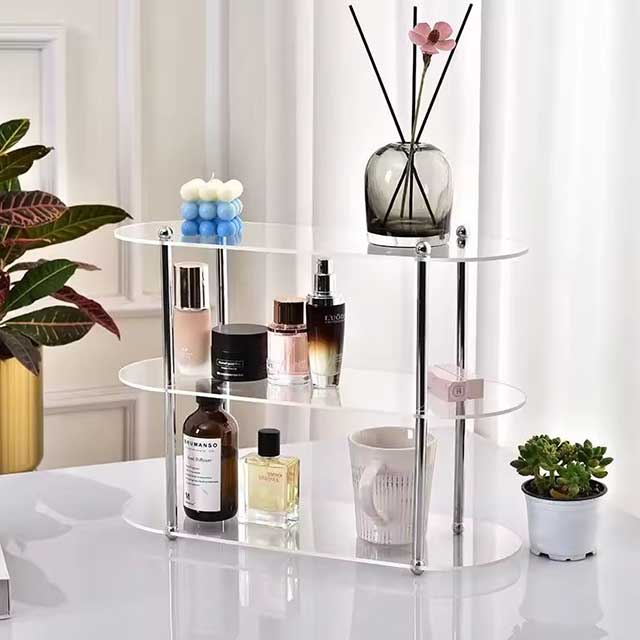 INS Style Acrylic Storage Rack – Multi-Layer Bathroom Shelf & Countertop Organizer for Cosmetics, Coffee Cups, and Desktop Decor