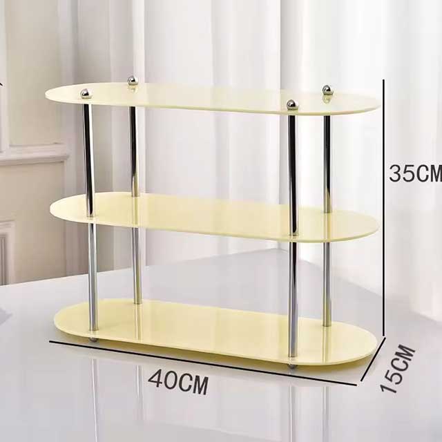INS Style Acrylic Storage Rack – Multi-Layer Bathroom Shelf & Countertop Organizer for Cosmetics, Coffee Cups, and Desktop Decor