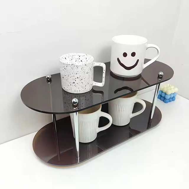 INS Style Acrylic Storage Rack – Multi-Layer Bathroom Shelf & Countertop Organizer for Cosmetics, Coffee Cups, and Desktop Decor