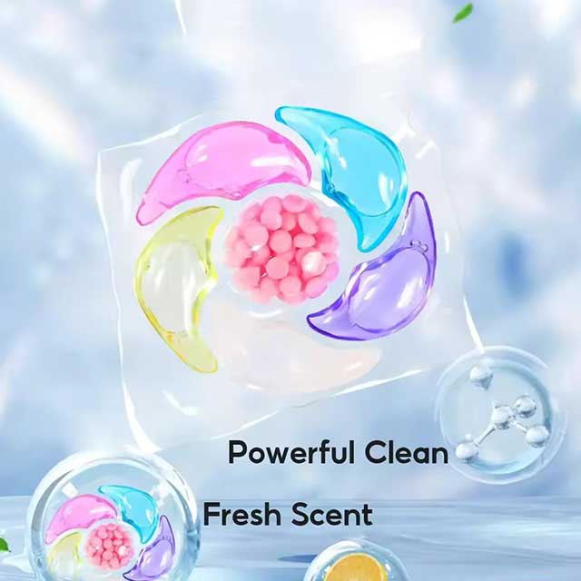 30PCS 6-in-1 Laundry Beads – Rose Fragrance Detergent Capsules for Washing Machine, Softens Clothing & Diffuses Perfume