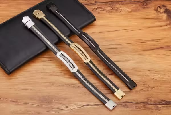 Leather Chain Combination Men Bracelet (EGBT132)