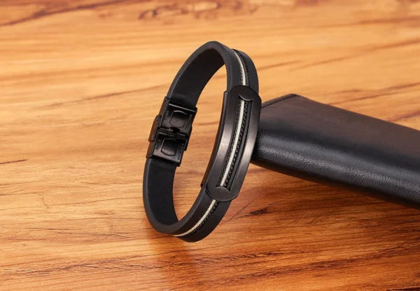 Leather Chain Combination Men Bracelet (EGBT132)