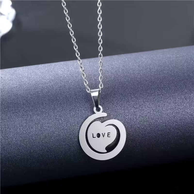 Love Heart Pendant Women Necklace(EGN190)