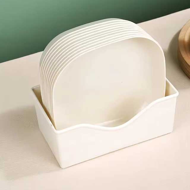 10Pcs Multi-Function Spit Bone Dish Set - Food Grade Plastic, Round & Square Household Garbage Plates for Dining Table