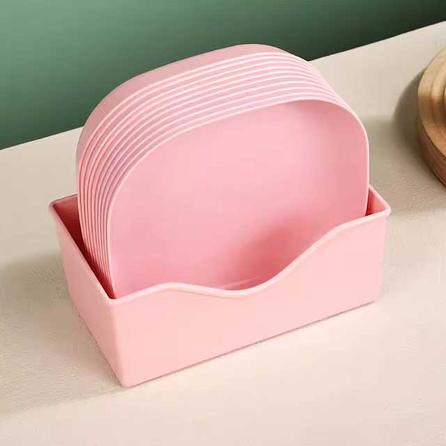 10Pcs Multi-Function Spit Bone Dish Set - Food Grade Plastic, Round & Square Household Garbage Plates for Dining Table