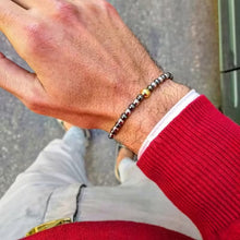 Bracelet Shamballa ajustable de luxe pour homme, orné de perles mixtes (EGBT191)