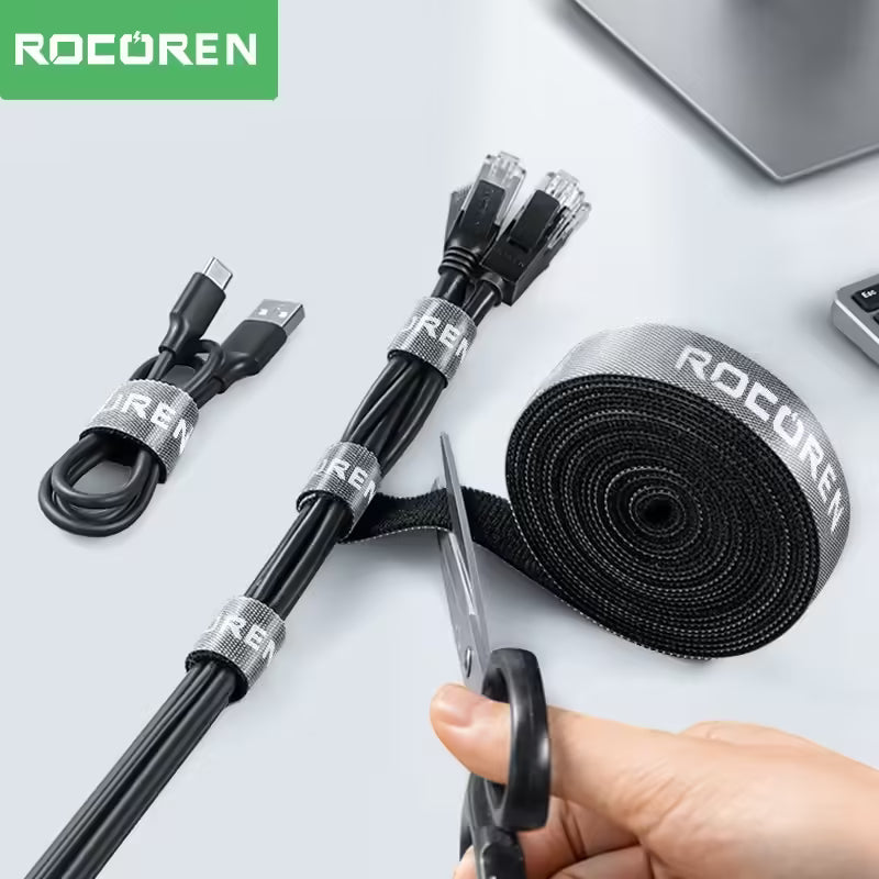 Rocoren Cable Organizer Wire Winder USB Cable Management & Charger Protector for Phone, Mouse, & Earphone Cables
