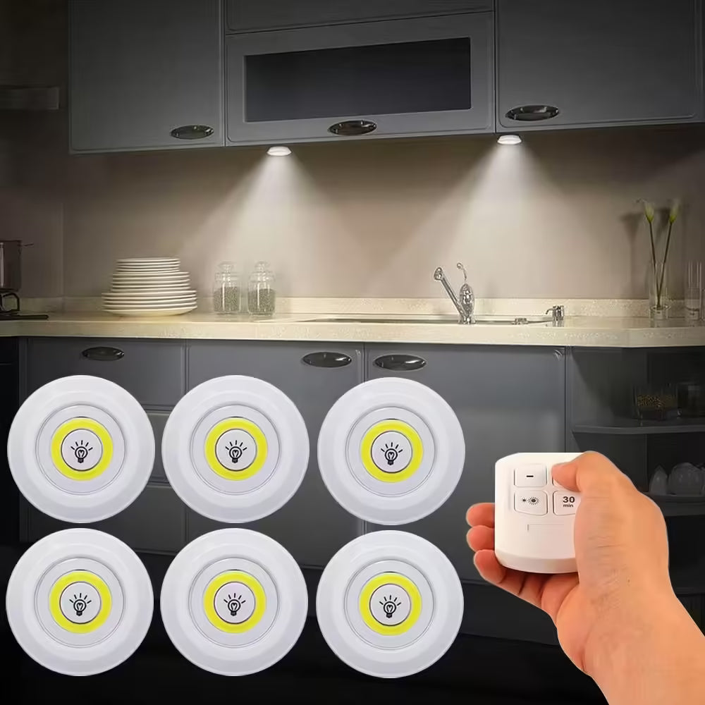 Remote-Controlled Dimmable LED Night Light for Cabinets & Closets
