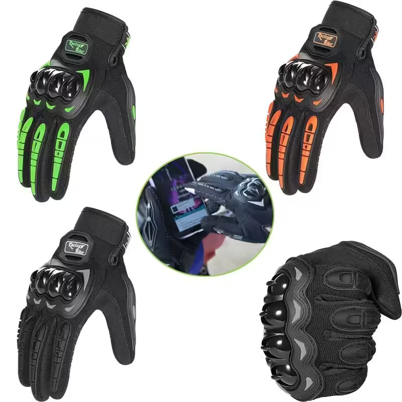 Men's Motorcycle Gloves Touchscreen Breathable Winter Racing Gloves, Protective Motorbike & Bicycle Riding Guantes Moto Gant