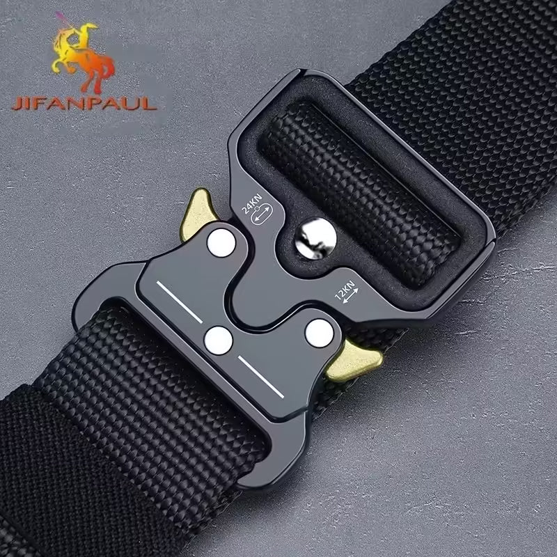 Men's Tactical Belt High-Quality Army Outdoor Hunting & Survival Belt Multi-Function Combat Canvas Nylon Marine Corps Luxury Gear