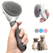 Pet Hair Removal Brush Stainless Steel Dog Hair Comb with Automatic Shedding for Easy Grooming