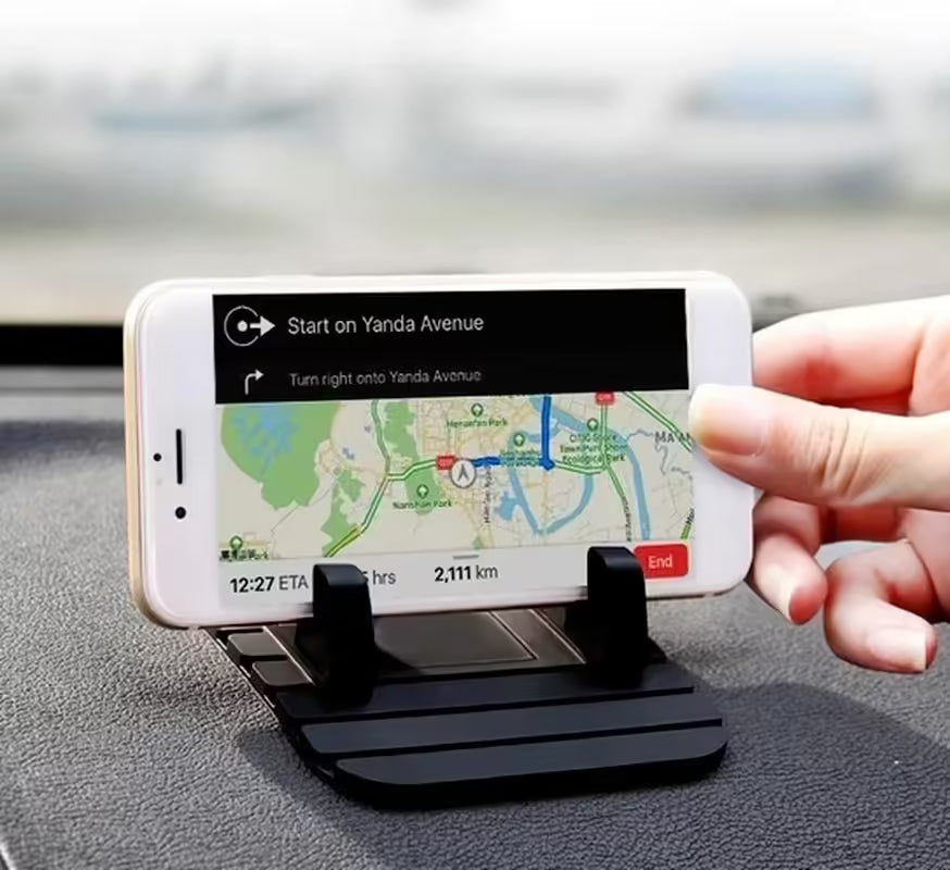 Non-Slip Silicone Car Dashboard Phone Holder Mat | Universal Anti-Skid Mount for Samsung, Xiaomi & More