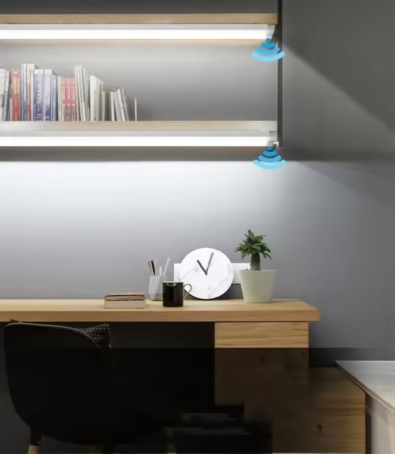 PIR Motion Sensor LED Cabinet Light – USB Rechargeable Wireless Induction Night Light | Portable Detector Lamp for Wardrobe & Hallway