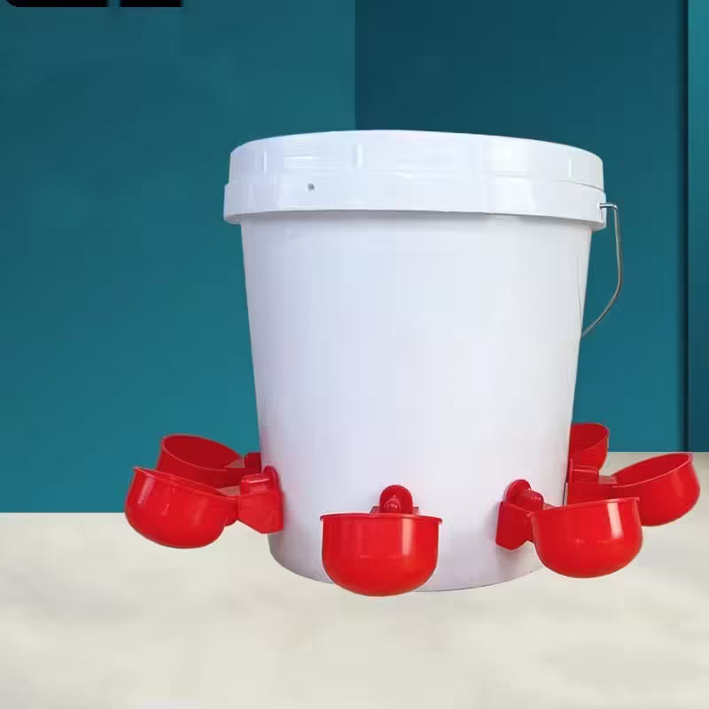 Distributeur d'eau automatique en plastique pour volailles (poulets, canards, oies, cailles) | Lot de 6