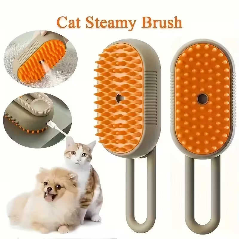 Brosse nettoyante pour animaux de compagnie, peigne à vaporiser, brosse démêlante pour le sous-poil des chiens et chats