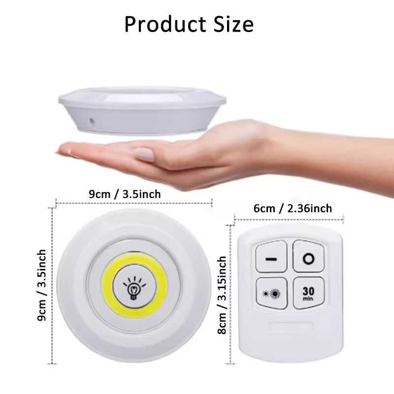 Remote-Controlled Dimmable LED Night Light for Cabinets & Closets