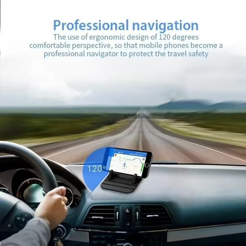 Non-Slip Silicone Car Dashboard Phone Holder Mat | Universal Anti-Skid Mount for Samsung, Xiaomi & More