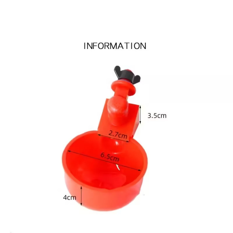 Distributeur d'eau automatique en plastique pour volailles (poulets, canards, oies, cailles) | Lot de 6