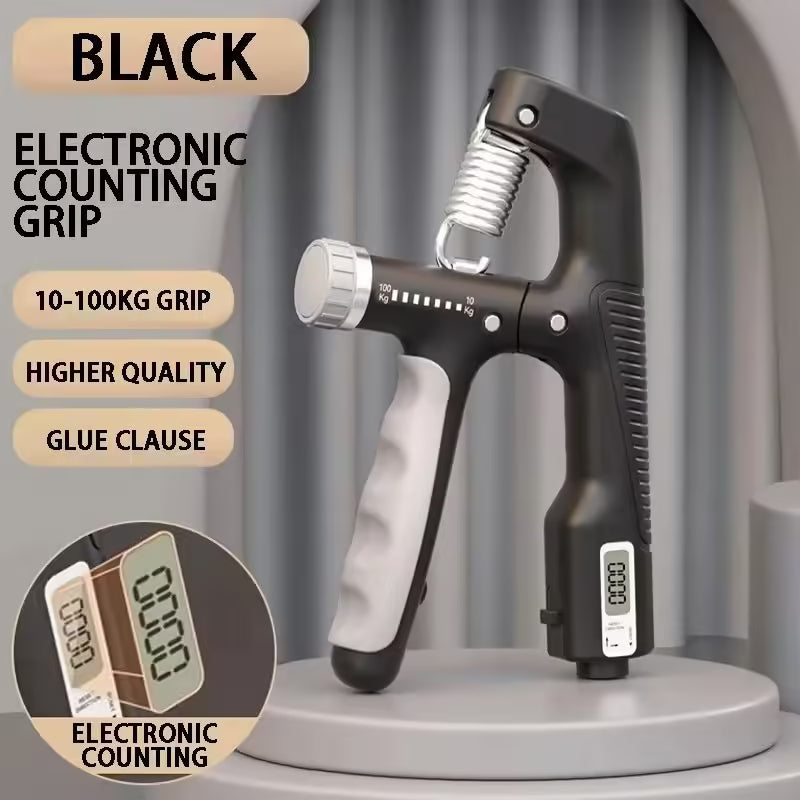 مدرب قوة قبضة قابل للتعديل، فائق النعومة وقابل للعد لتحسين قوة اليد والتحمل وتمارين استرخاء العضلات