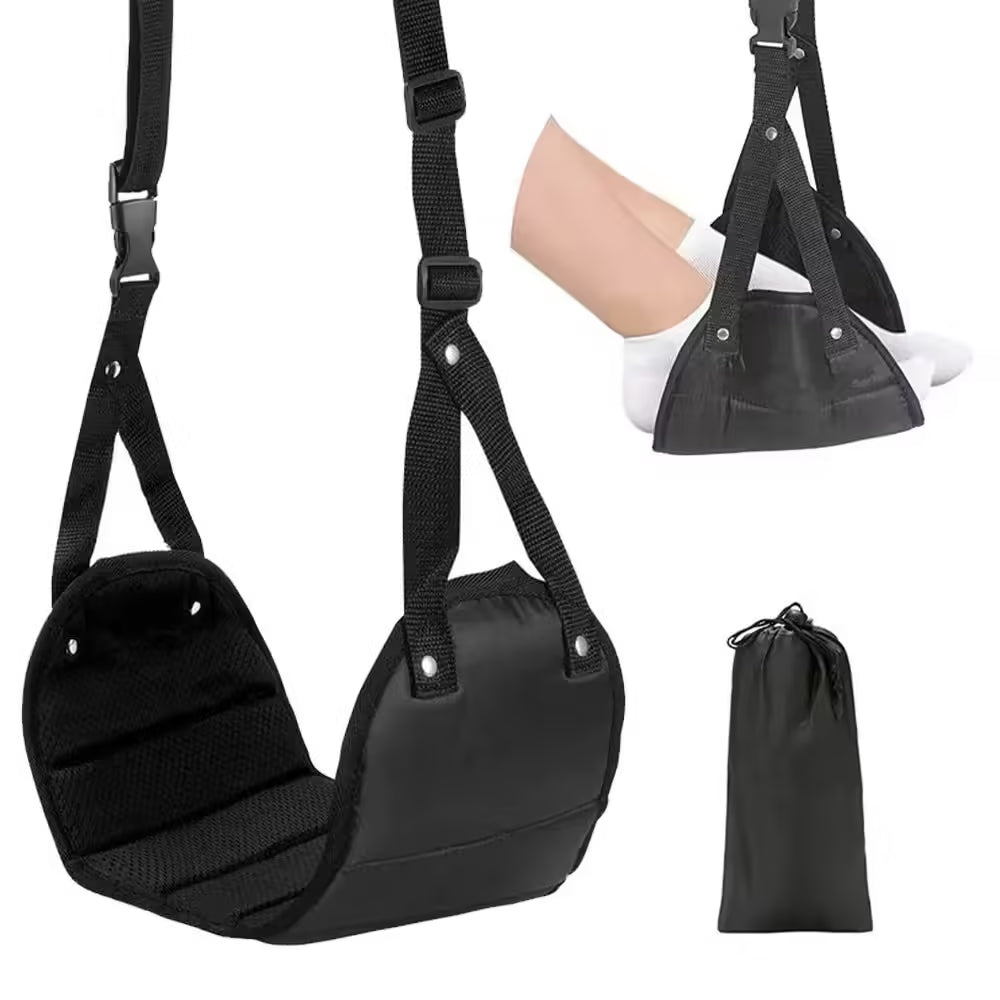 Adjustable Travel Footrest Hammock – Comfortable Oxford Tarpaulin for Airplane and Outdoor Use