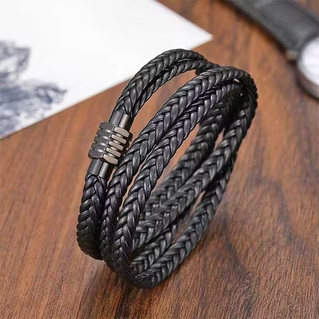 Bracelet classique en cuir pour homme (EGBT119)