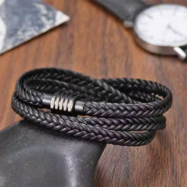 Bracelet classique en cuir pour homme (EGBT119)