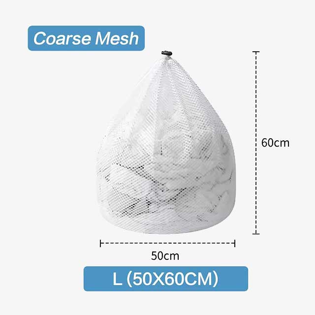 1PC Mesh Laundry Bag - Machine Washable Drawstring Travel Wash Bag for Blouses, Hosiery, Stockings & Underwear
