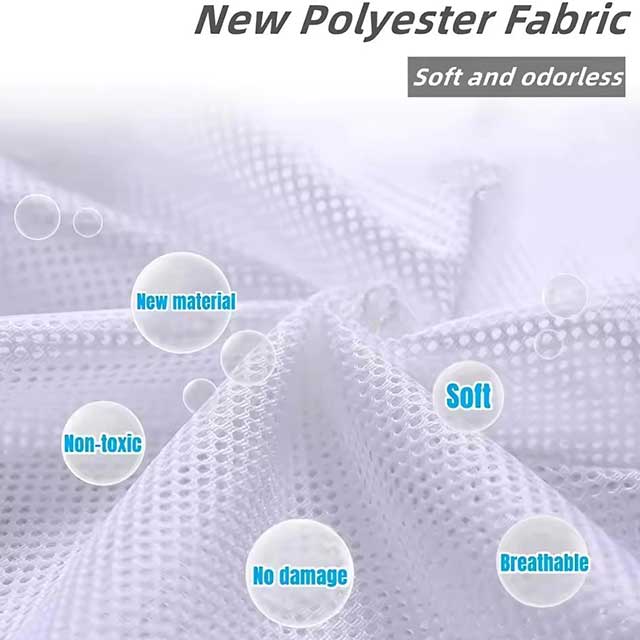 1PC Mesh Laundry Bag - Machine Washable Drawstring Travel Wash Bag for Blouses, Hosiery, Stockings & Underwear