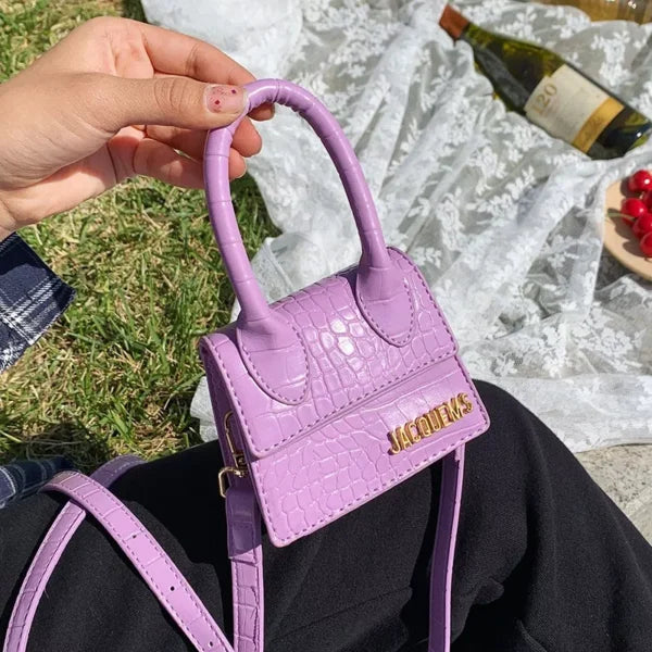 mini leather small square women bag gallery img 2