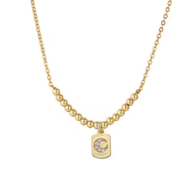 Collier pendentif lune pour femme (EGN098)