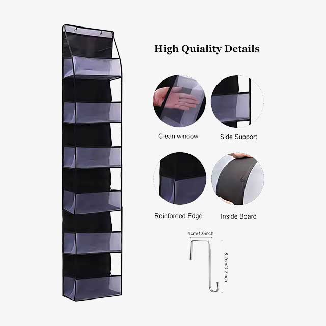 Multi-functional Fabric Hanging Bag for Behind the Door - Multi-layer Storage Organizer for Miscellaneous Items