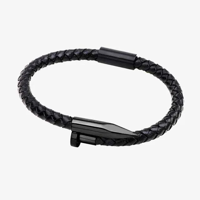 nail shape men leather bracelet egbt147 gallery img 1 jpg