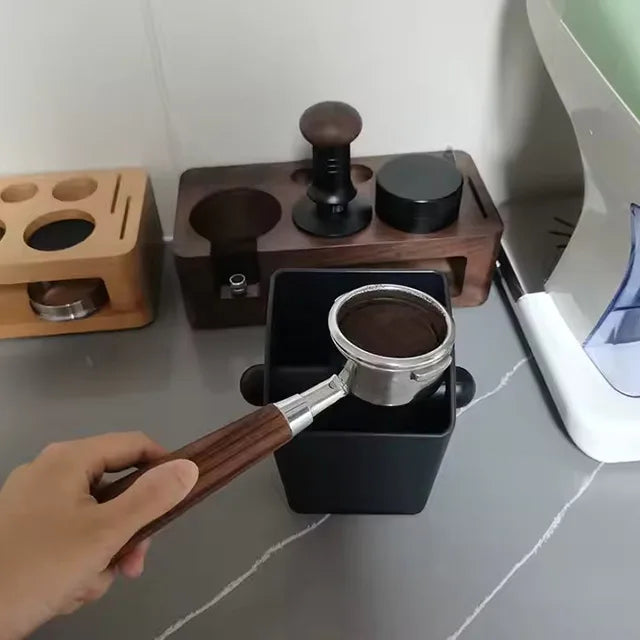 New 2024 Coffee & Tea Tools Barista Accessories – Black Espresso Coffee Knock Box (6 Styles) ABS/Silicone