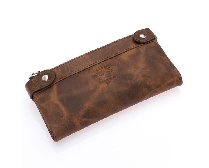 Portefeuille Westpolo Intense unisexe en cuir véritable grainé avec compartiment pour téléphone (417C)