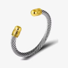 Open Stainless Steel Unisex Bangle (EGBT322)