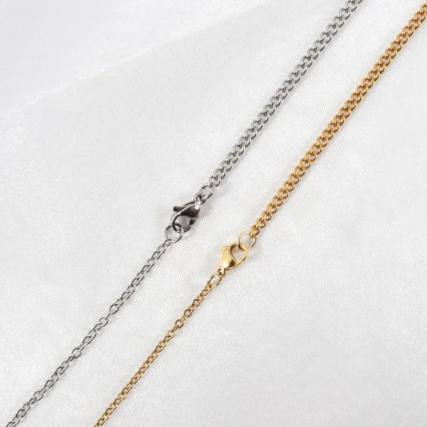 Pearl Women Handmade Stainless Steel Link Chain Necklace(EGN217)