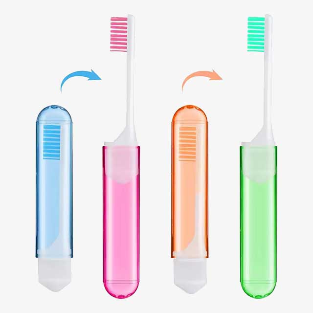 Portable Folding Toothbrush with Super Soft Bristles – Travel-Friendly, Compact for Camping, Hiking, and Outdoor Use