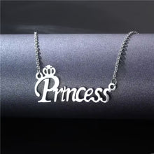 "Princess" Pendant Women Stainless steel Necklace (EGN083)