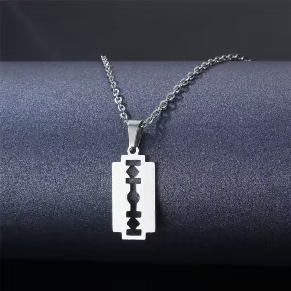 Razor Blade Pendant Men Necklace(EGN189)
