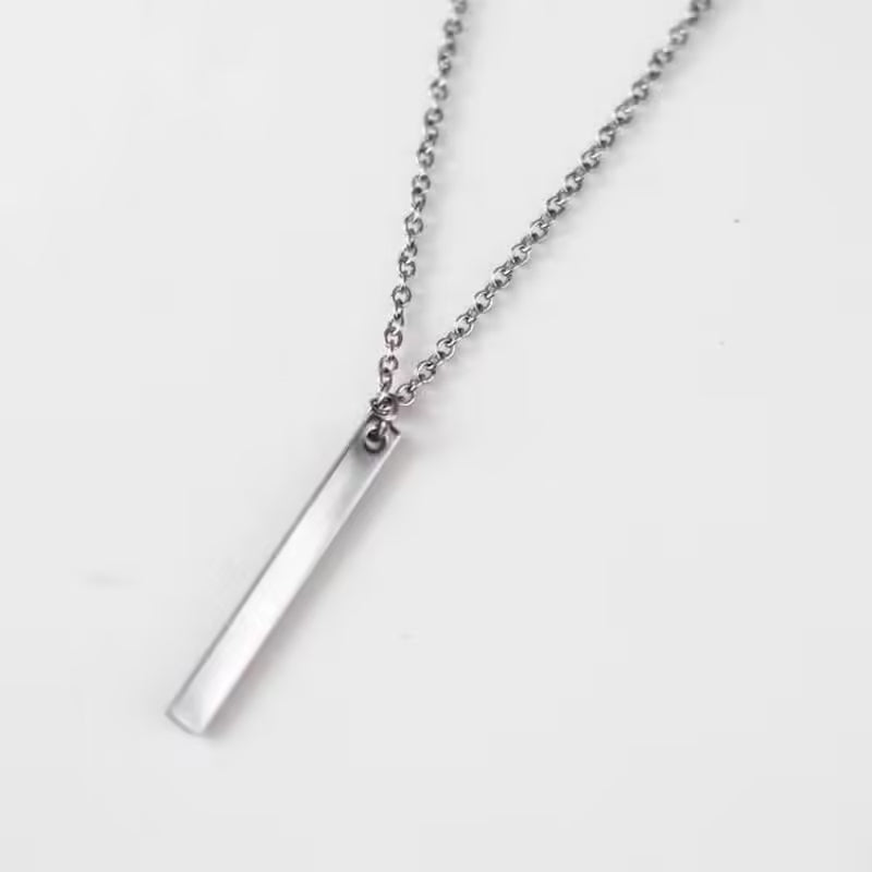 Collier pendentif rectangulaire pour homme (EGN018)