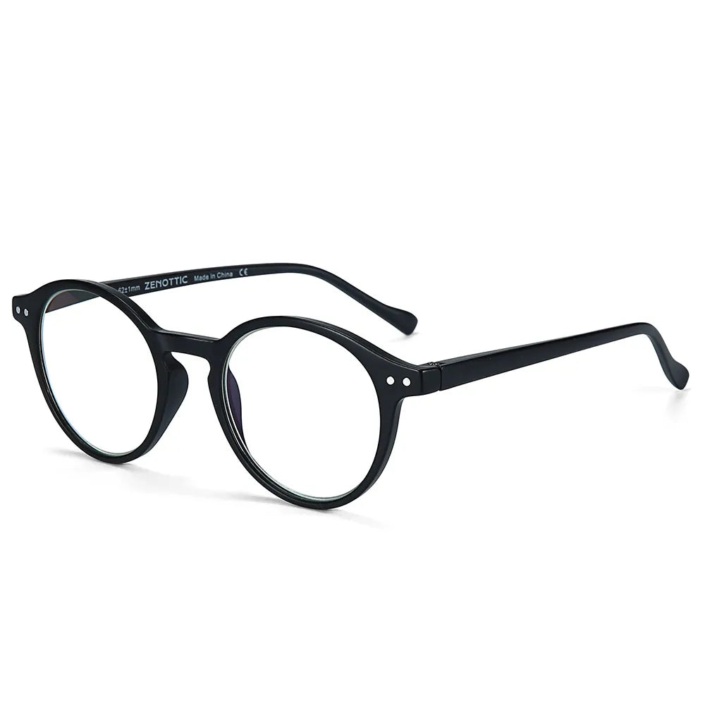 retro round anti blue light blocking unisex eyewear frame (bt4203b)